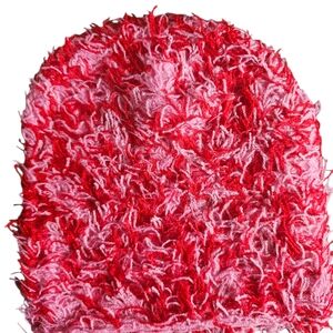 Red and Pink Textured Beanie